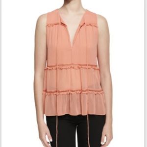 Alice & Olivia Massie Sleeveless V-Neck Boho Blouse (*LIKE NEW*)